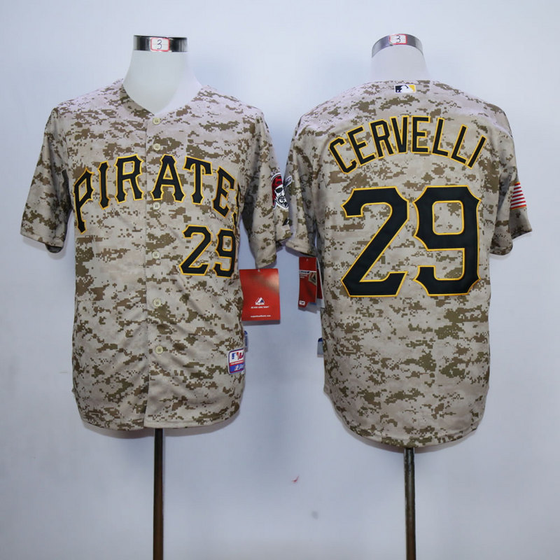 Men Pittsburgh Pirates 29 Cervelli Camo MLB Jerseys
